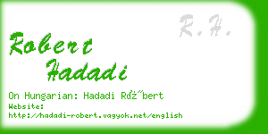 robert hadadi business card